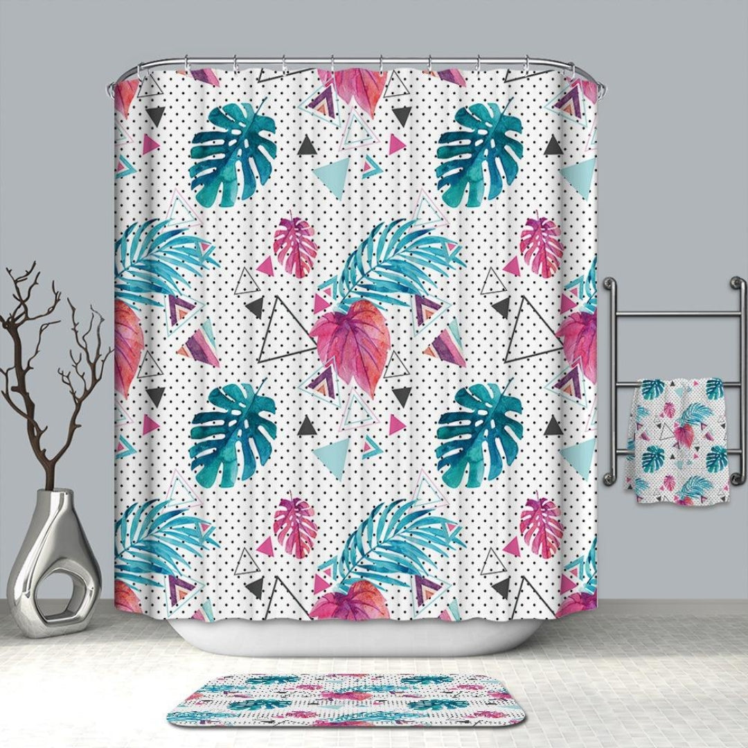 Cortina de Baño Repelente Mérida Hojarasca