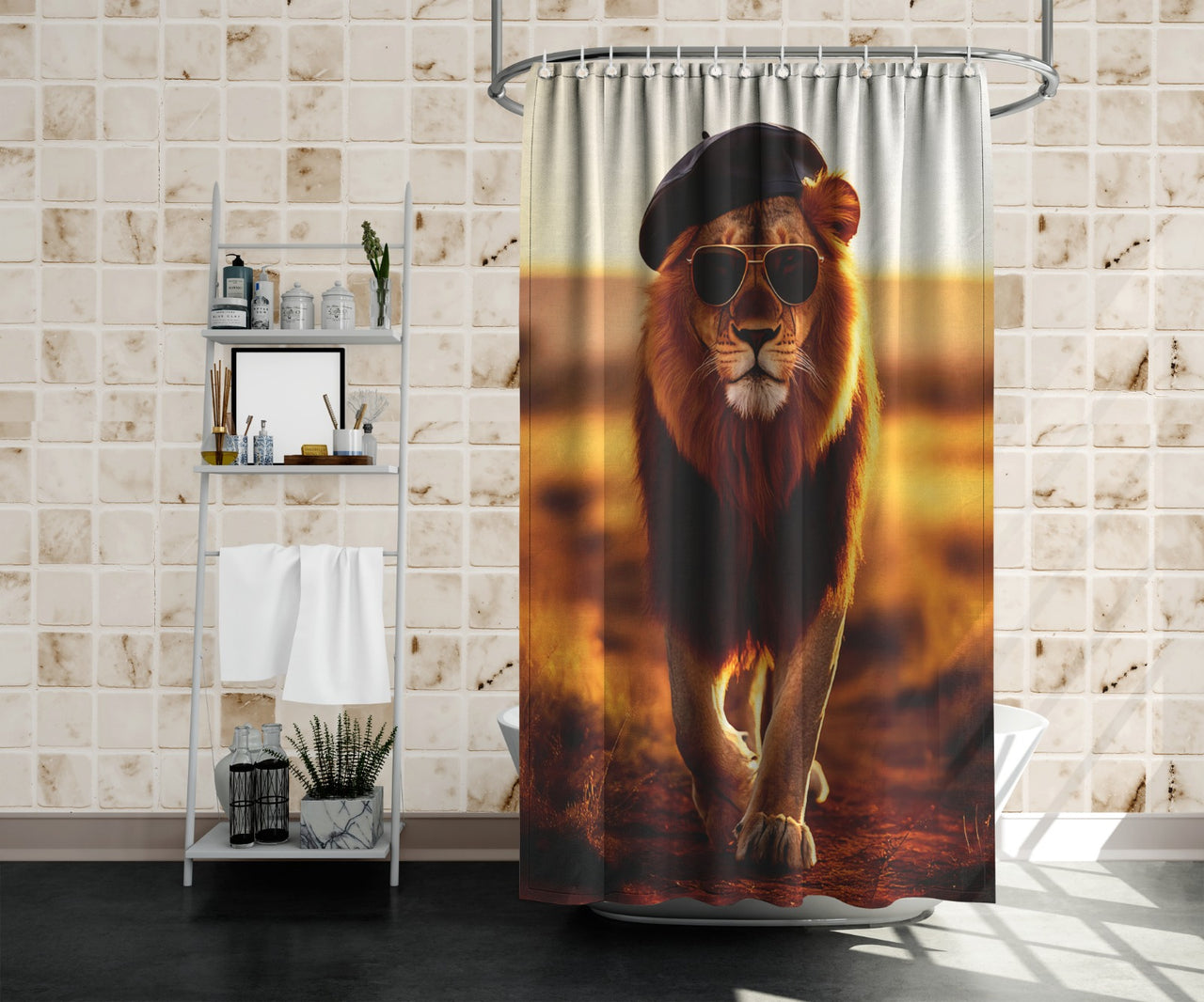 Cortina de Baño Repelente Mérida Leon