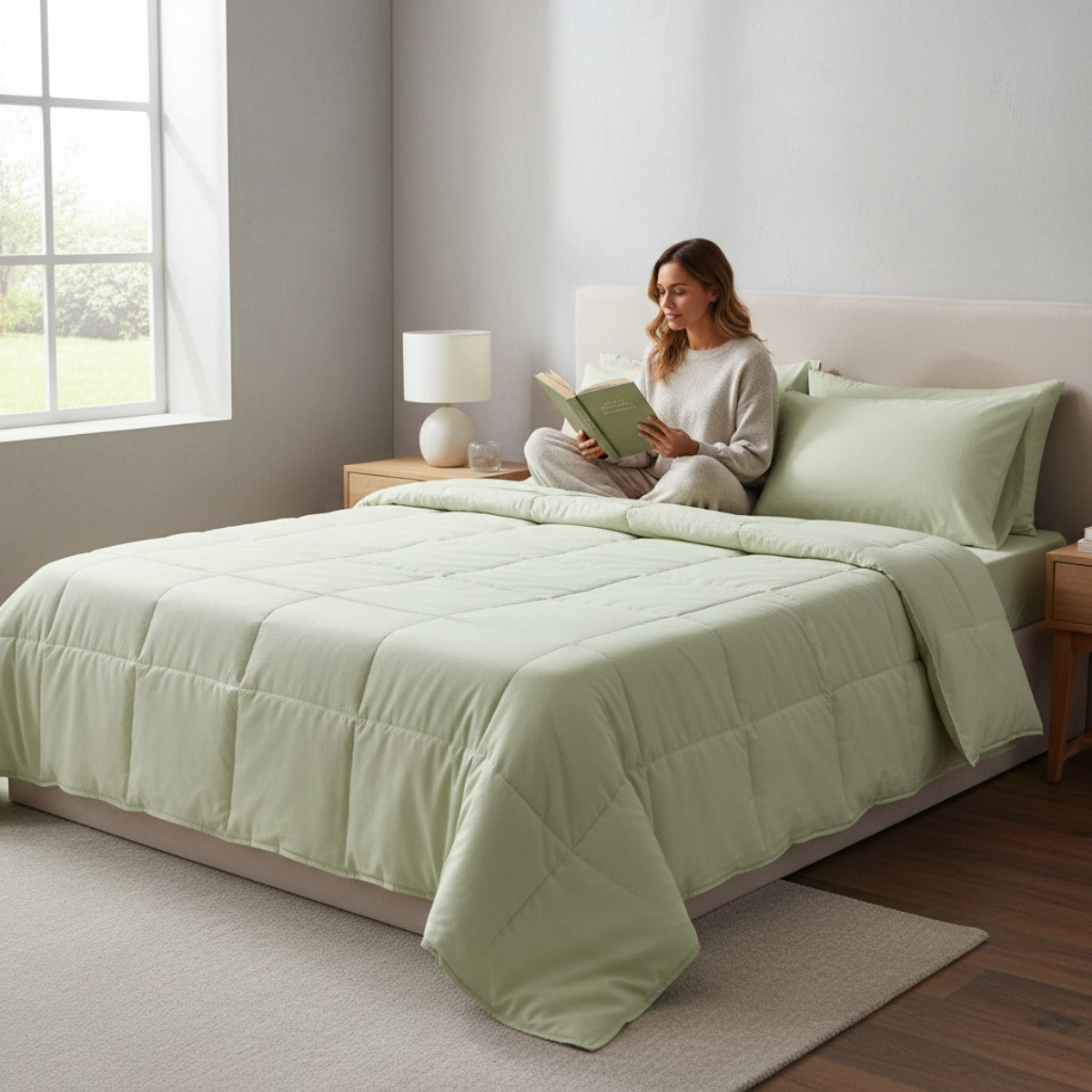 Edredon Mykonos Pistacho