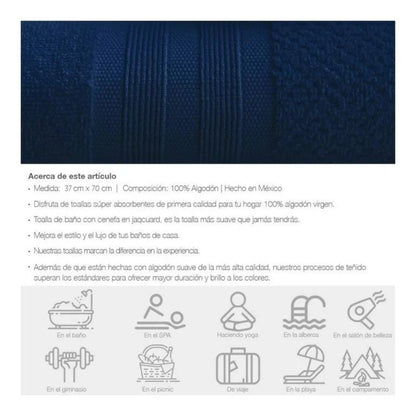 Toalla Pullman Para Manos 100% Algodón Absorbente y Suave