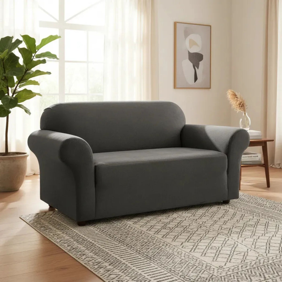 Cubre Sala Terciopelo Gris