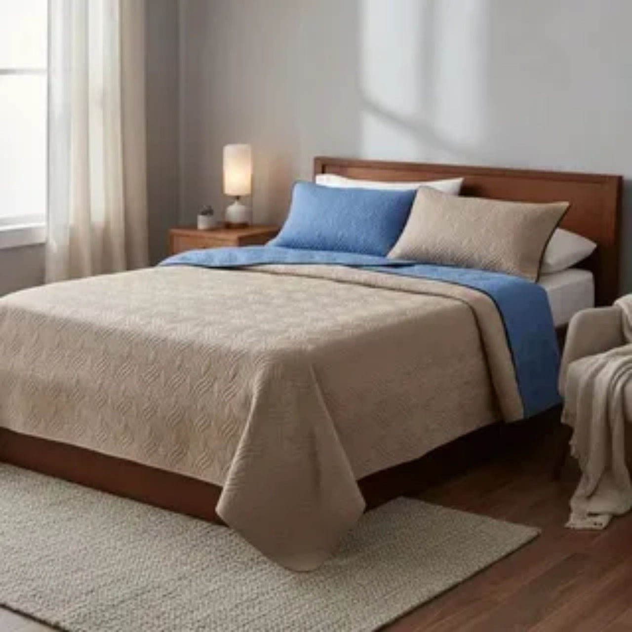 Edredón Prime 2 vistas Azul/Beige