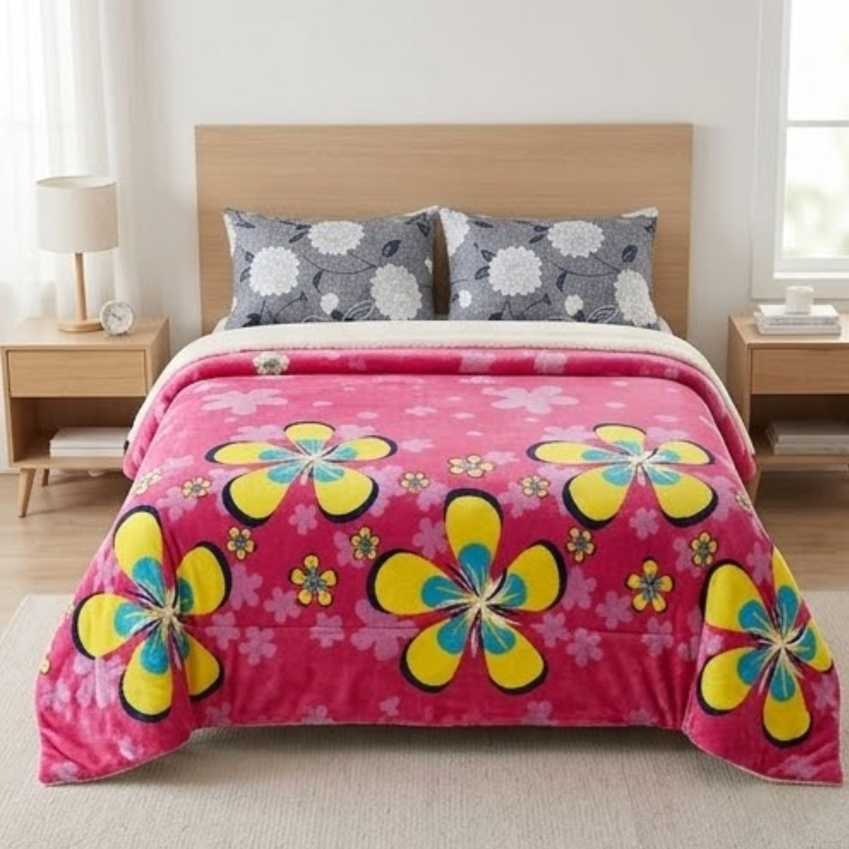Cobertor Boston Matrimonial Pink