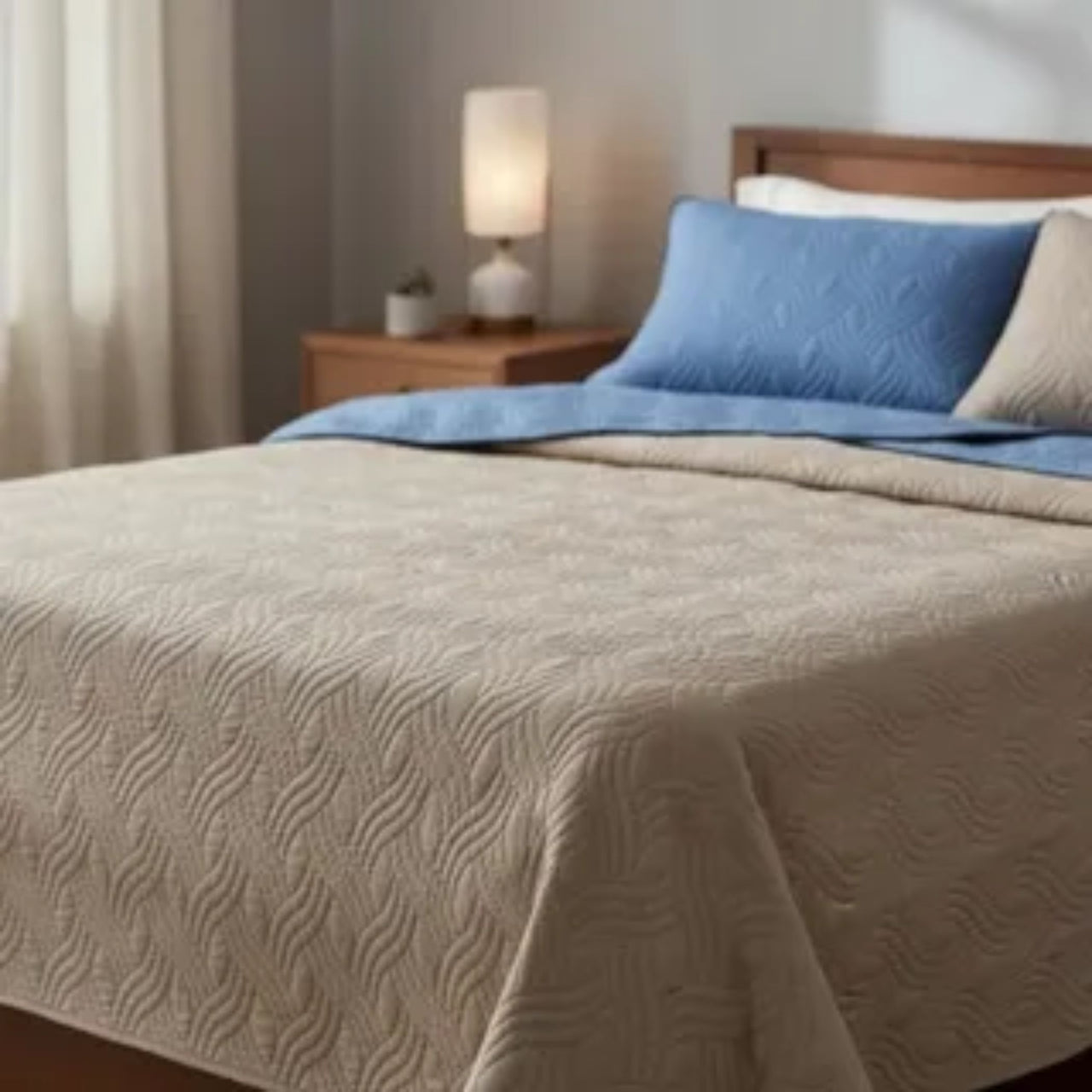 Edredón Prime 2 vistas Azul/Beige