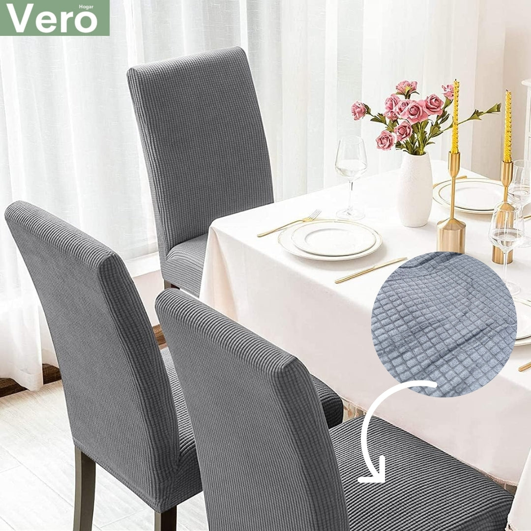 Set de Fundas de Silla Meilen Gris Perla