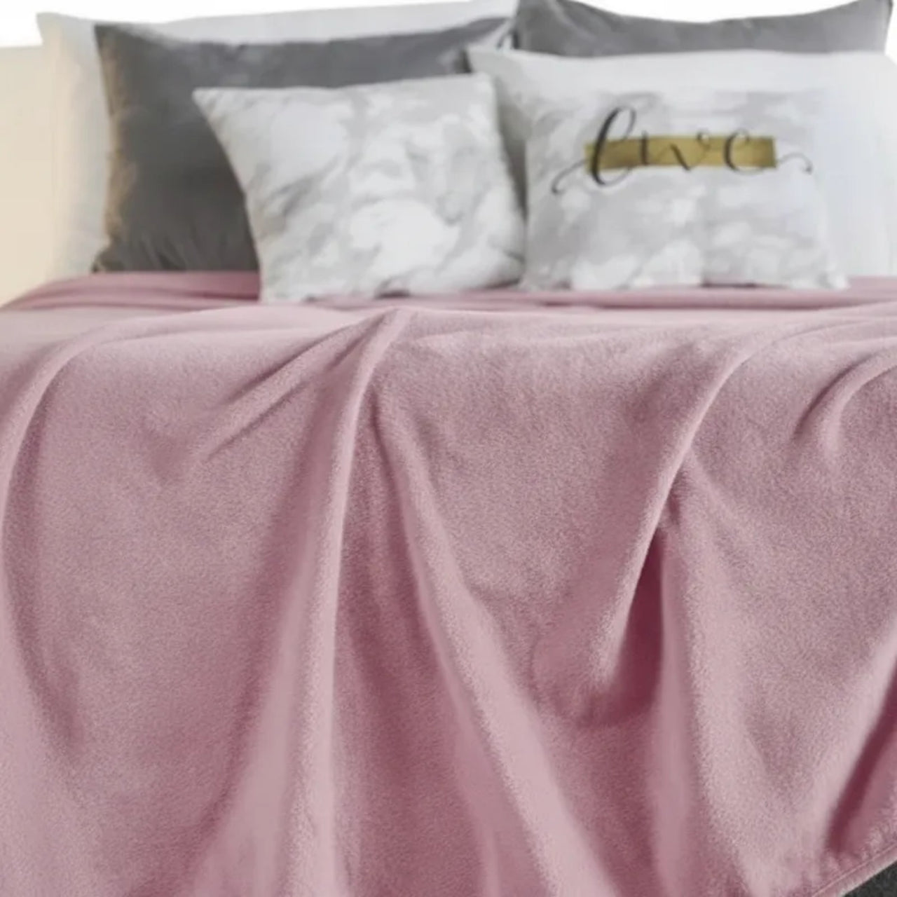 Cobertor Ligero Liso Rosa Pastel