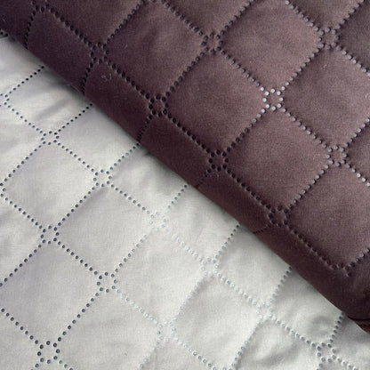 Set Cubre Sala Prime Chocolate/Capuchino Doble Vista