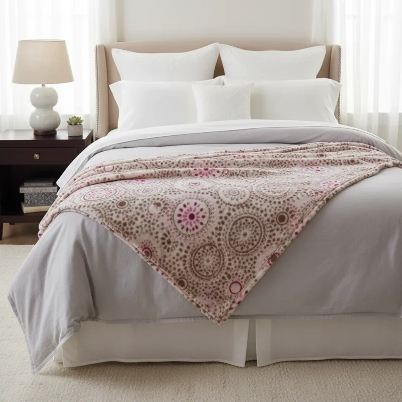 Sábanas Polar Extra Calientita Mandala Marron