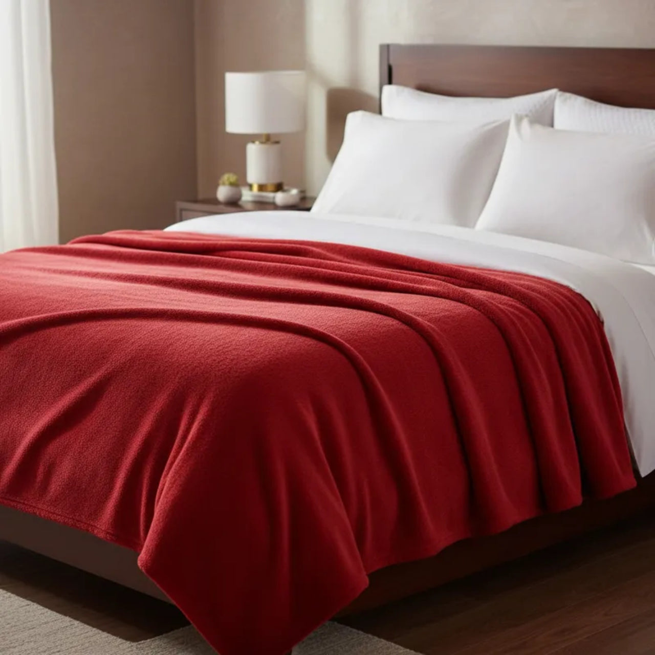 Cobertor Ligero Liso Rojo