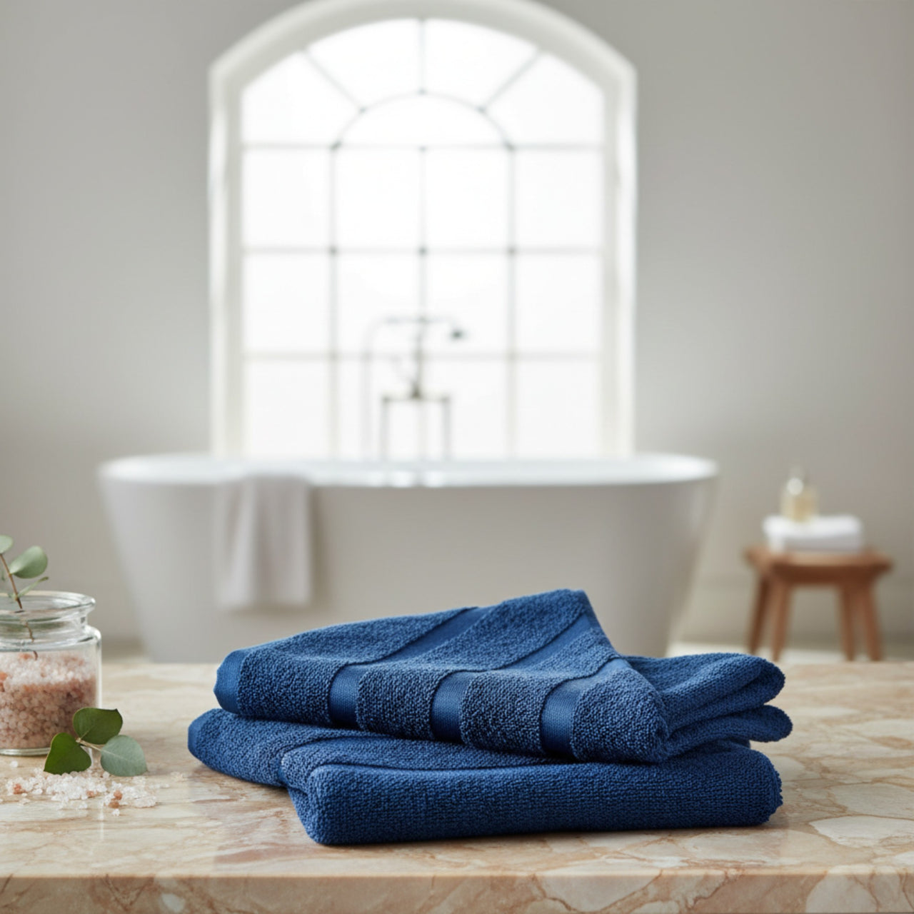 Toalla De Microfibra Azul Marino