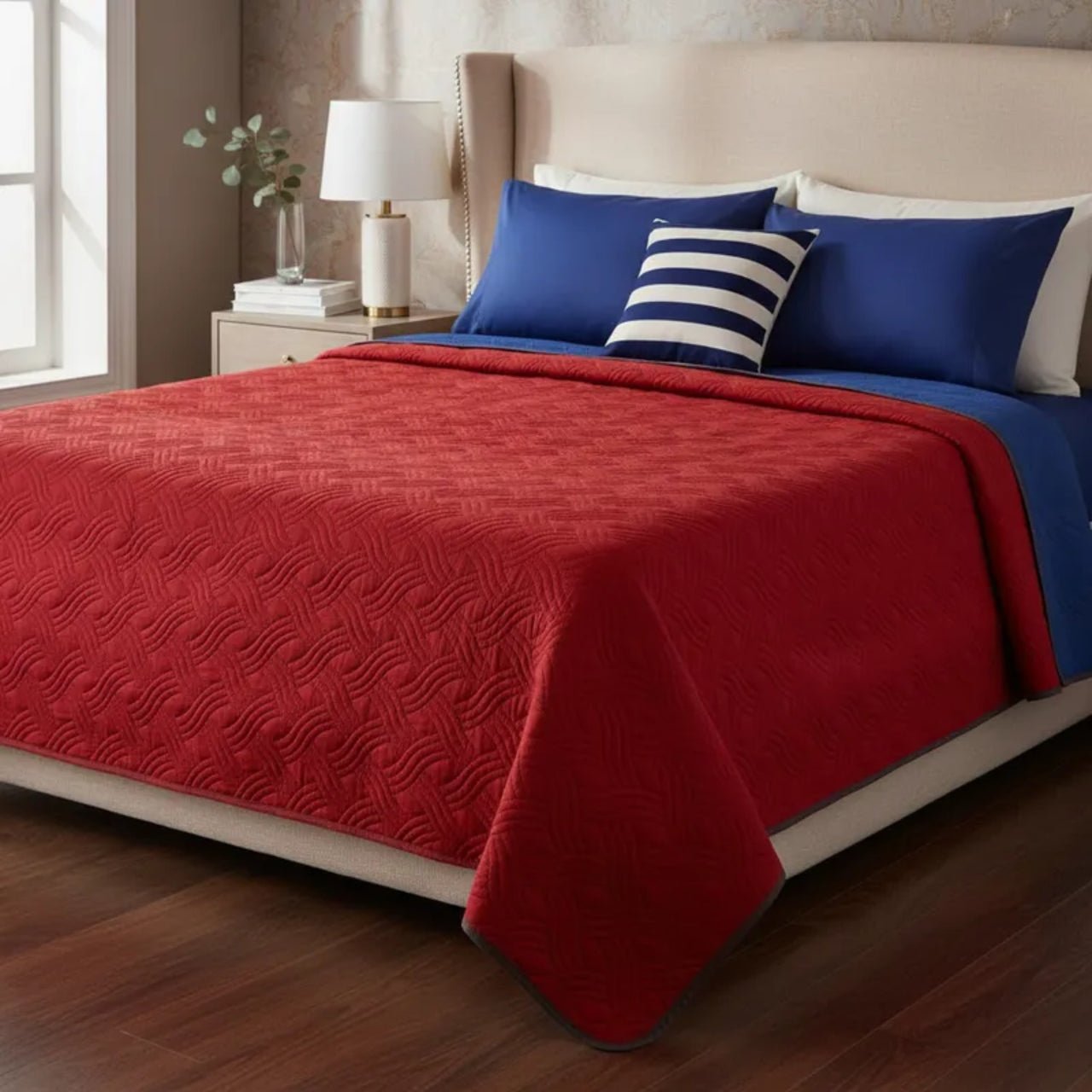 Edredón Prime 2 vistas Rojo/Azul