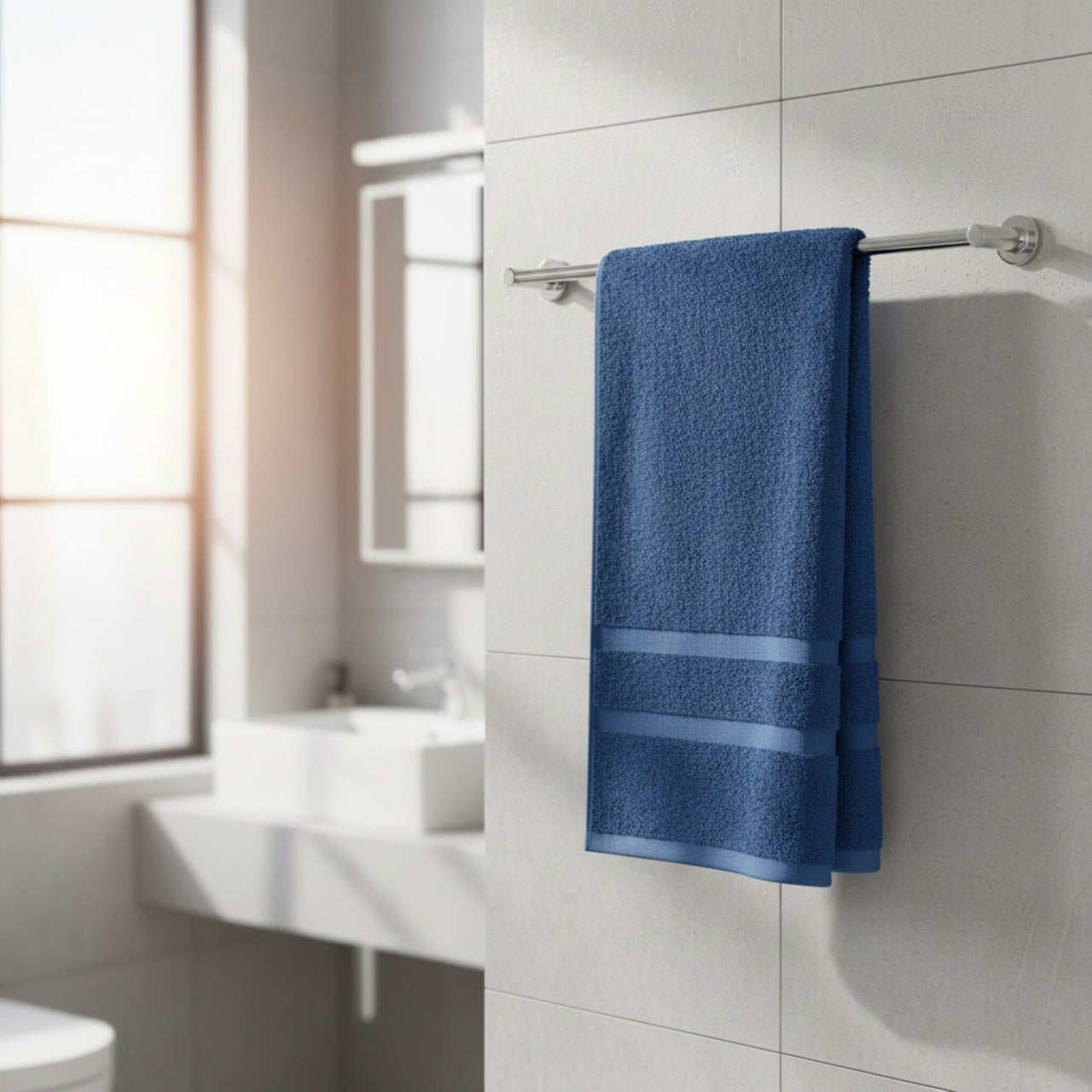 Toalla De Microfibra Azul Marino