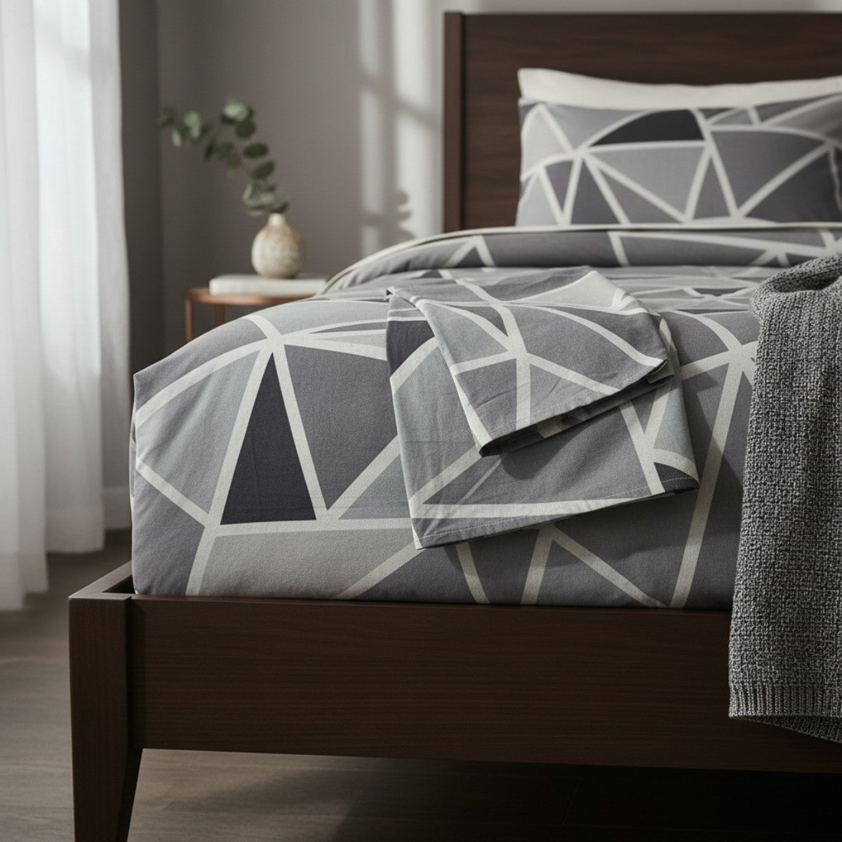 Sabana Boston Gris Geometrico