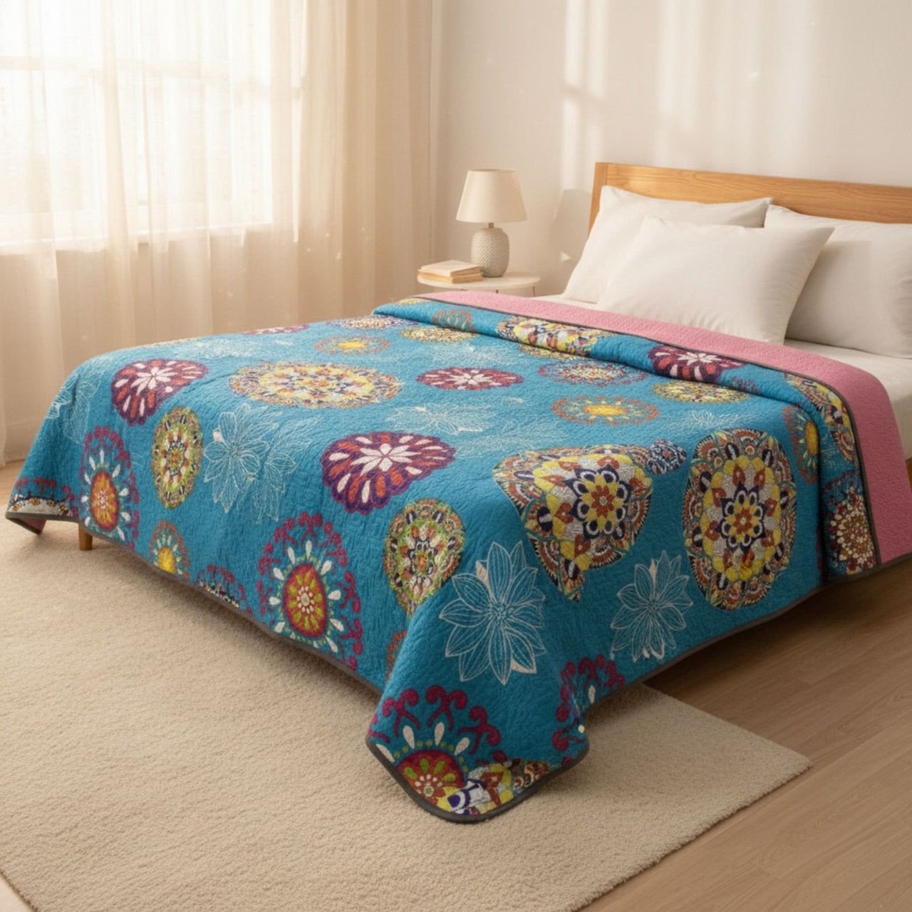 Edredón Prime 2 vistas Mandala/Rosa