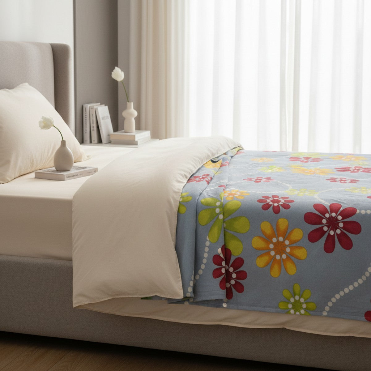 Sabana Boston Floral Azul