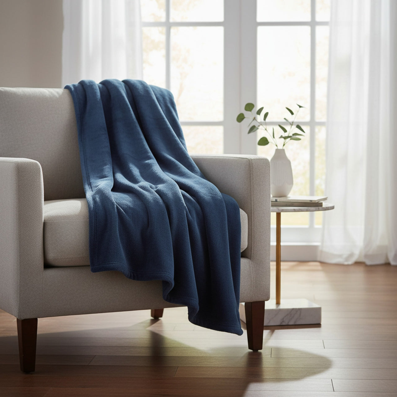 Cobertor Ligero Liso Azul Marino