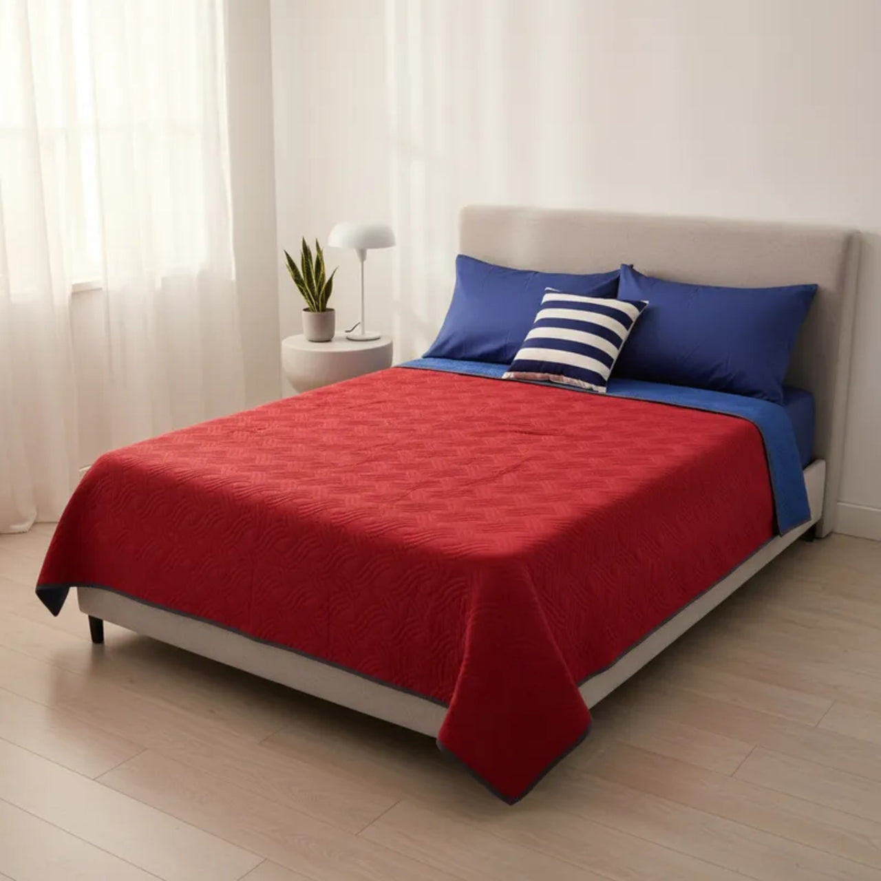 Edredón Prime 2 vistas Rojo/Azul
