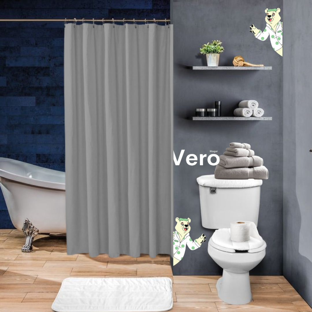 Cortina de Baño Repelente Mérida Perla