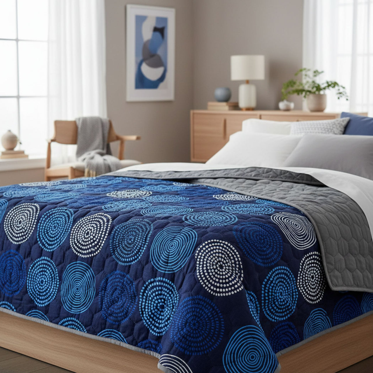 Edredón Prime 2 vistas Lunar/Gris