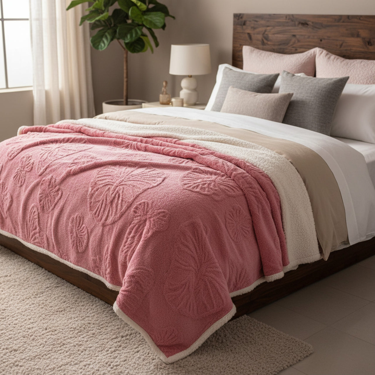 Cobertor Boston Rosa