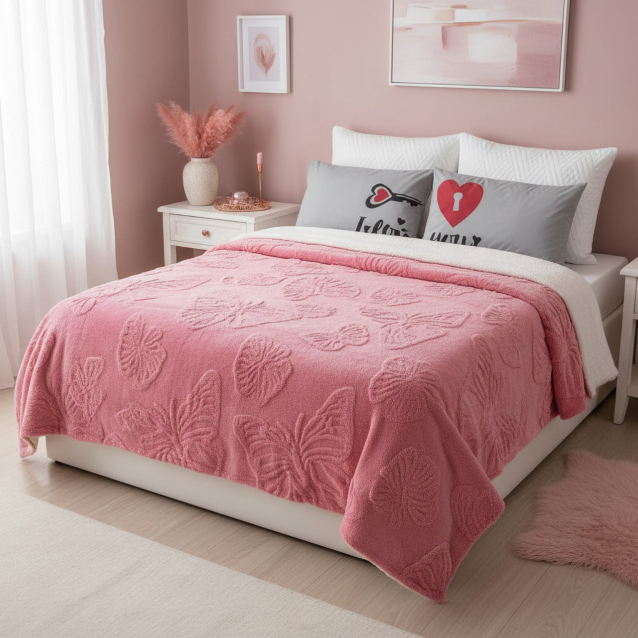 Cobertor Boston Rosa