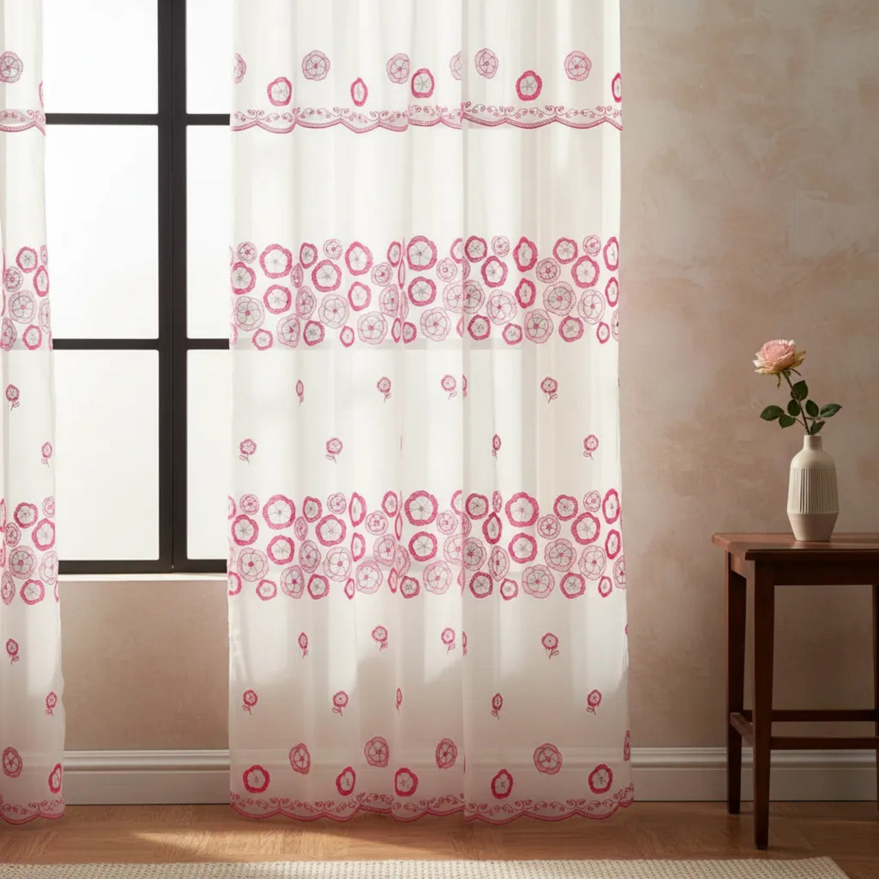 Cortina Dolly Rosa