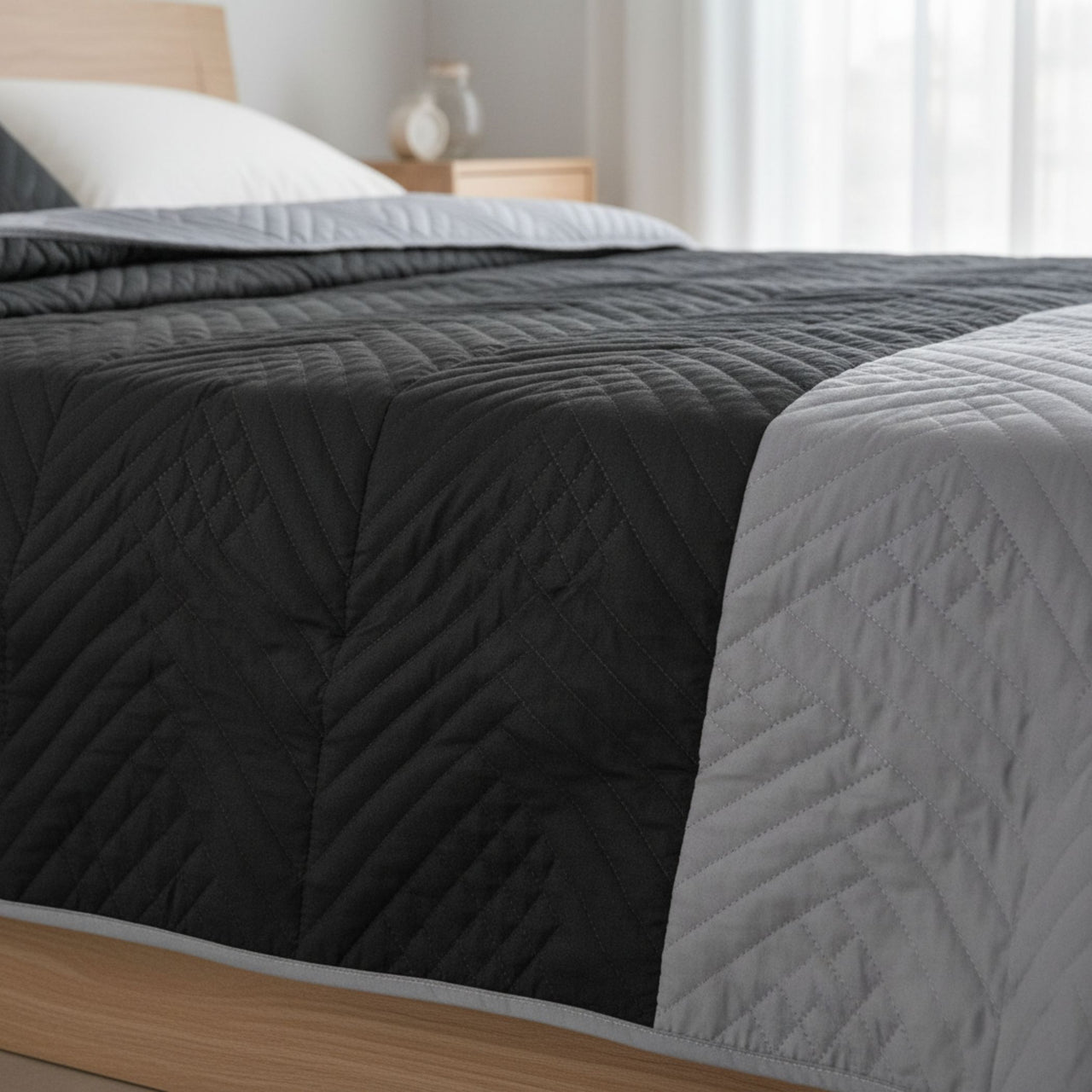 Edredón Prime 2 vistas Negro/Gris
