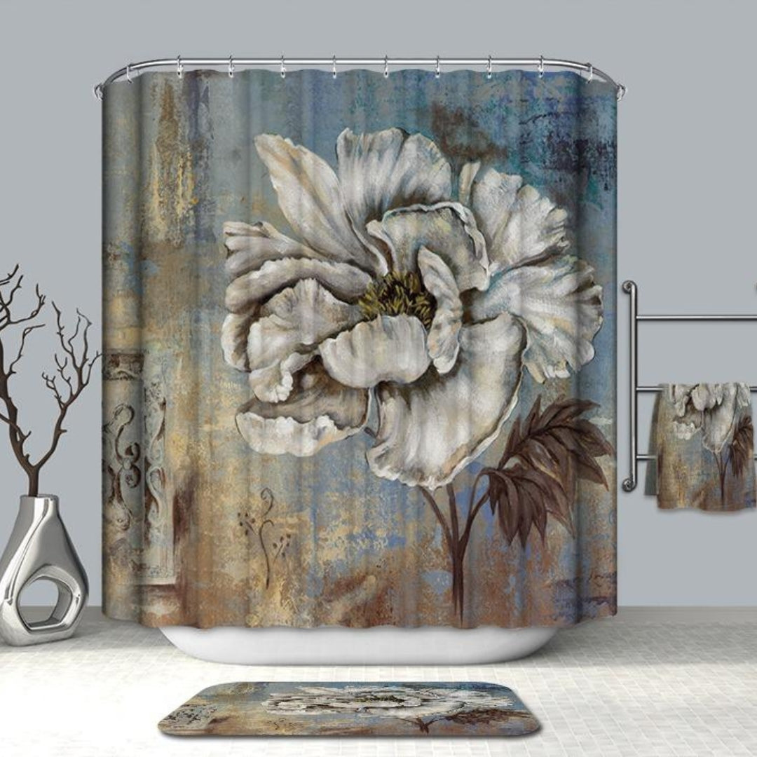 Cortina de Baño Repelente Mérida Flowers