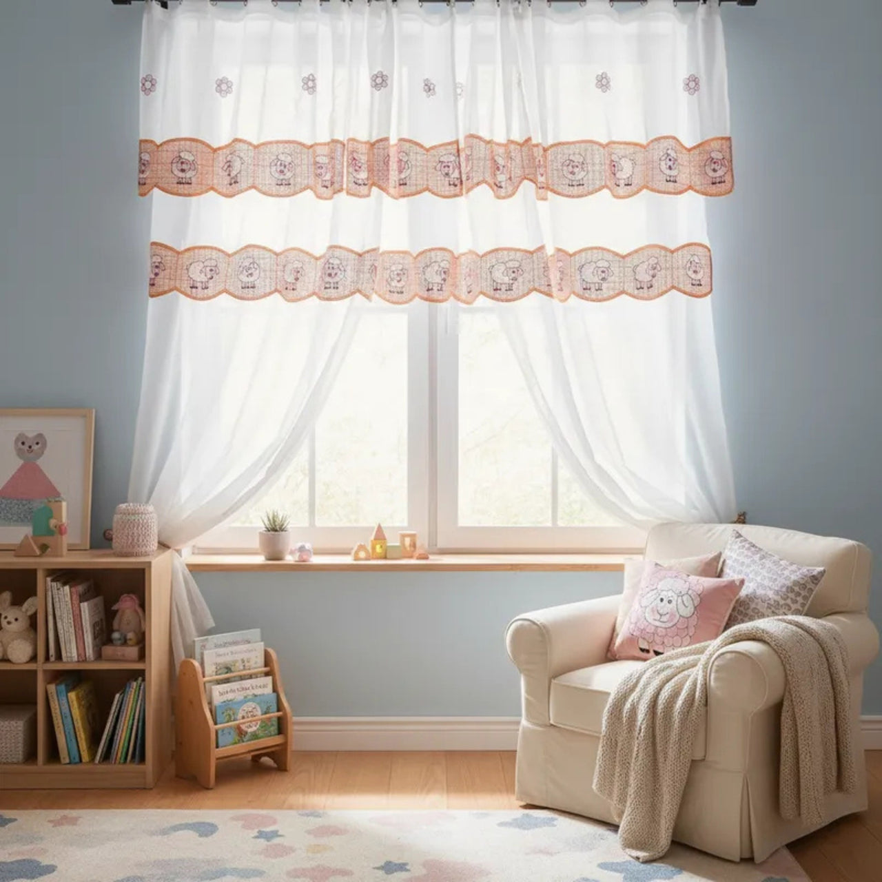 Cortina Bordada B Cocina Obejas