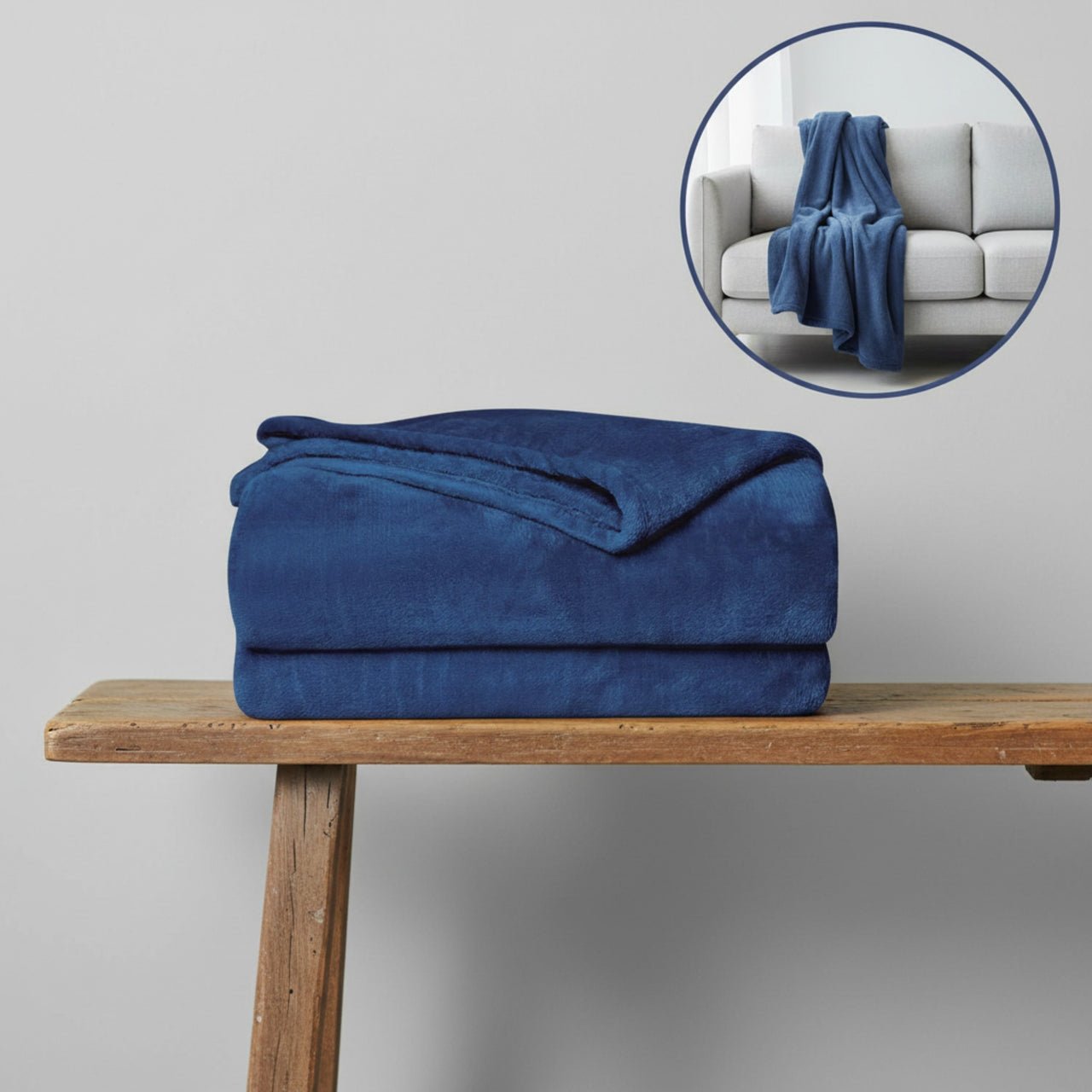 Cobertor Ligero Liso Azul Marino