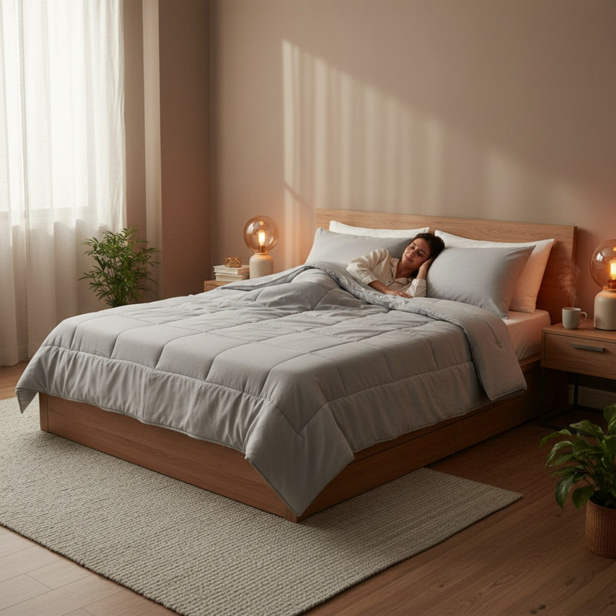 Edredon Mykonos Gris