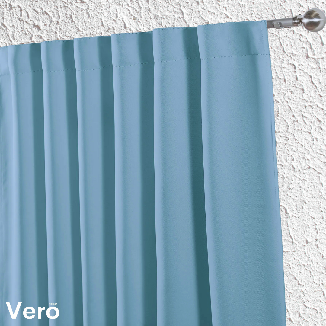 Cortina Blackout Azul Celeste