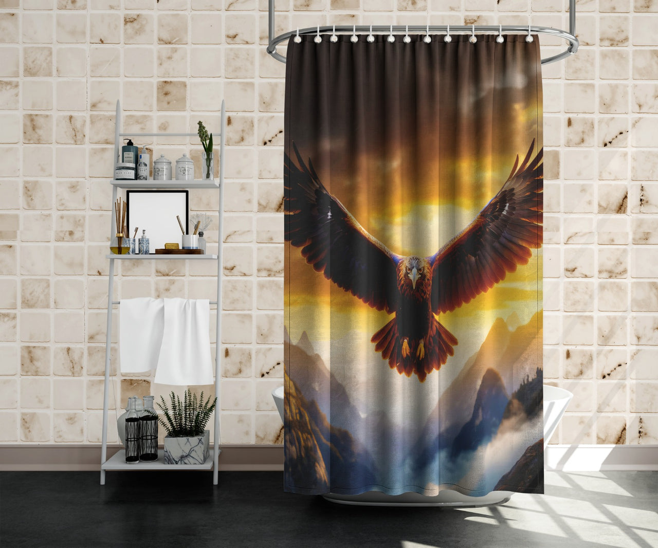 Cortina de Baño Repelente Mérida Aguila