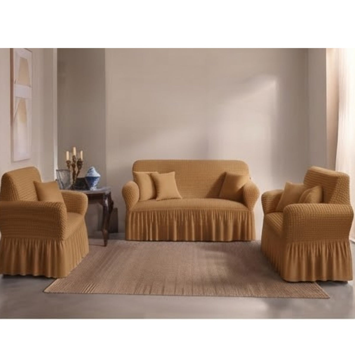 Cubre Sala Olan Strech Avellana