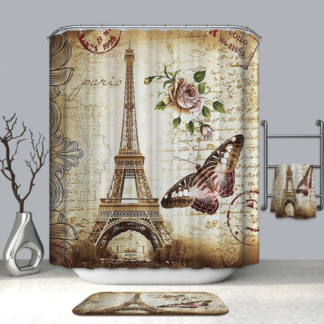 Cortina de Baño Repelente Mérida Paris