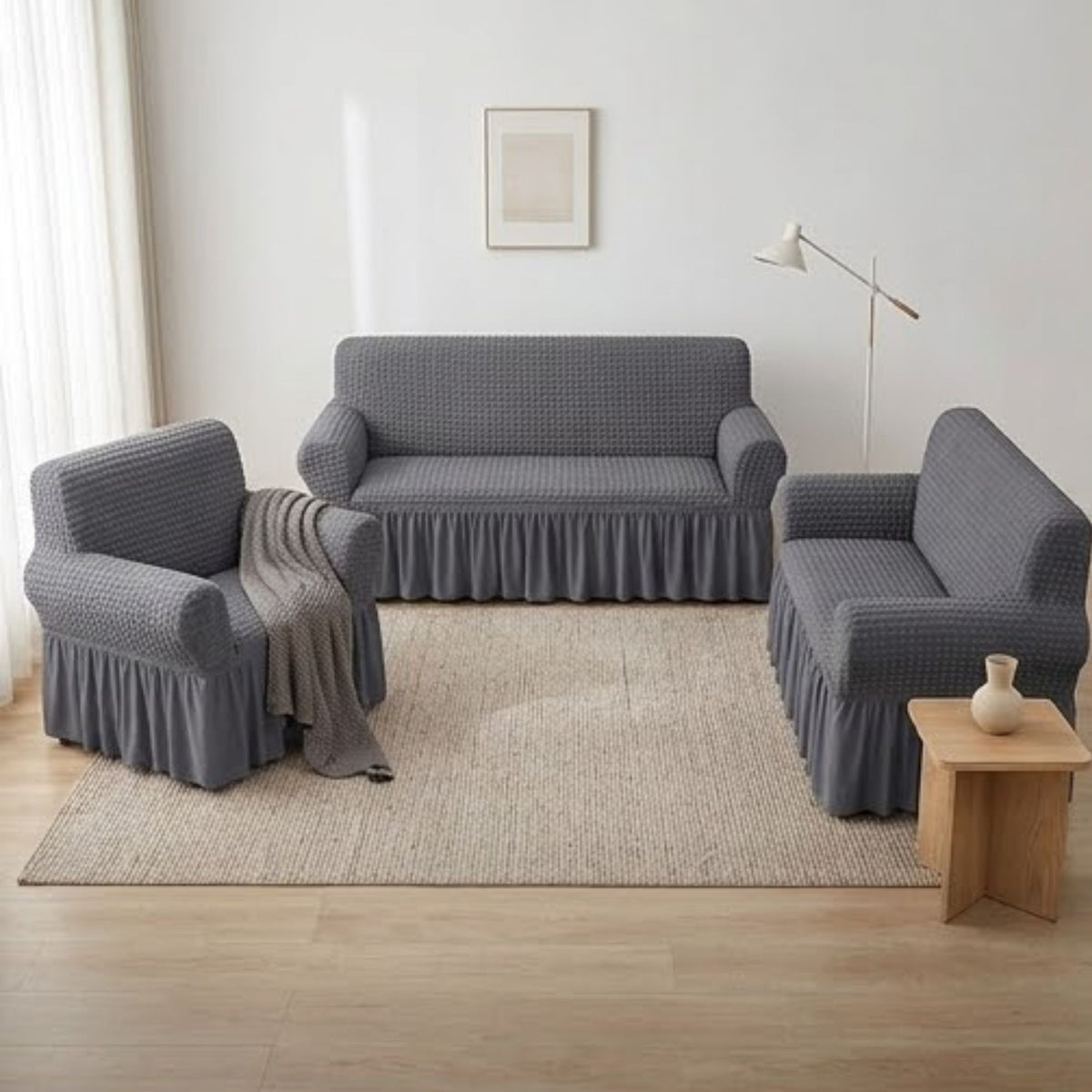 Cubre Sala Olan Strech Gris