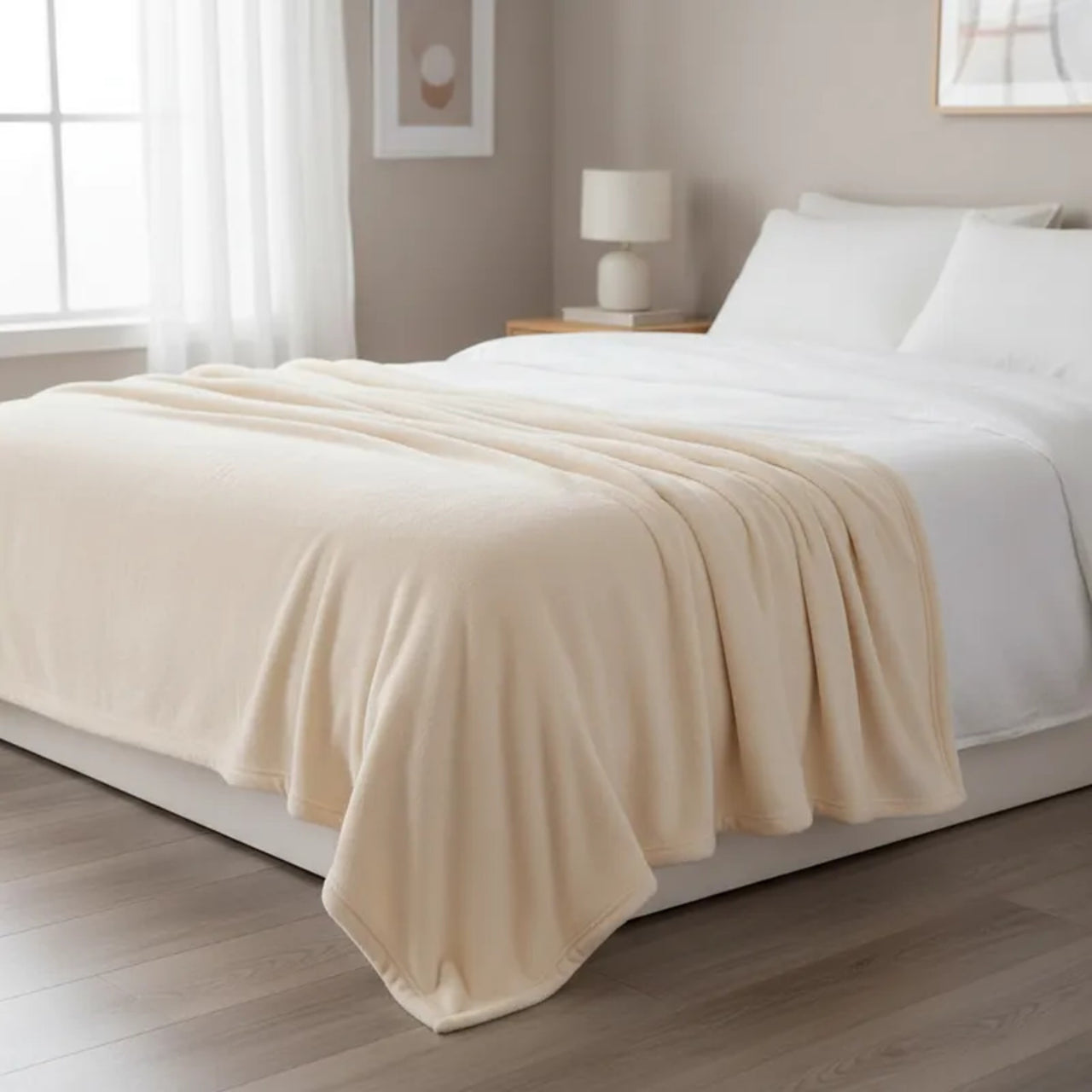 Cobertor Ligero Liso Beige