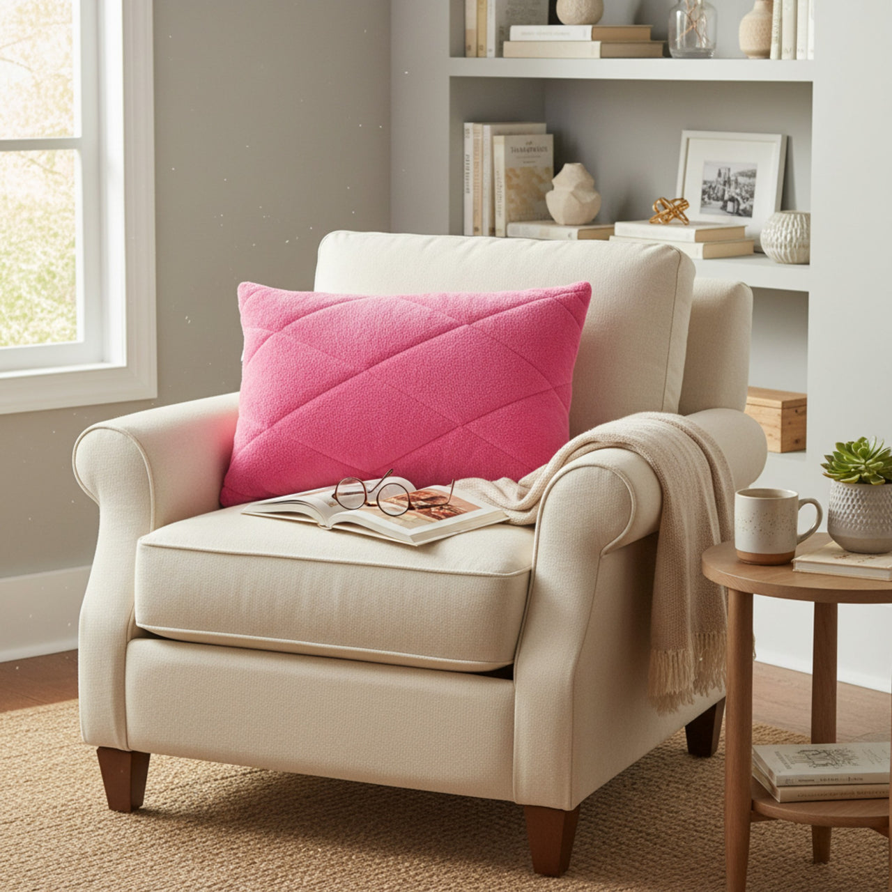 Almohada Mont Blanc Fucsia