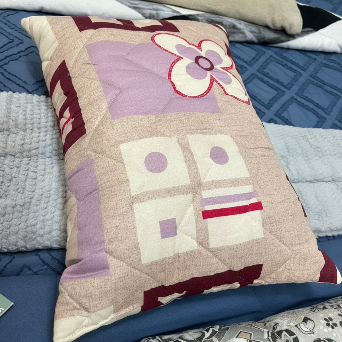 Almohada Sueca Lila/Beige