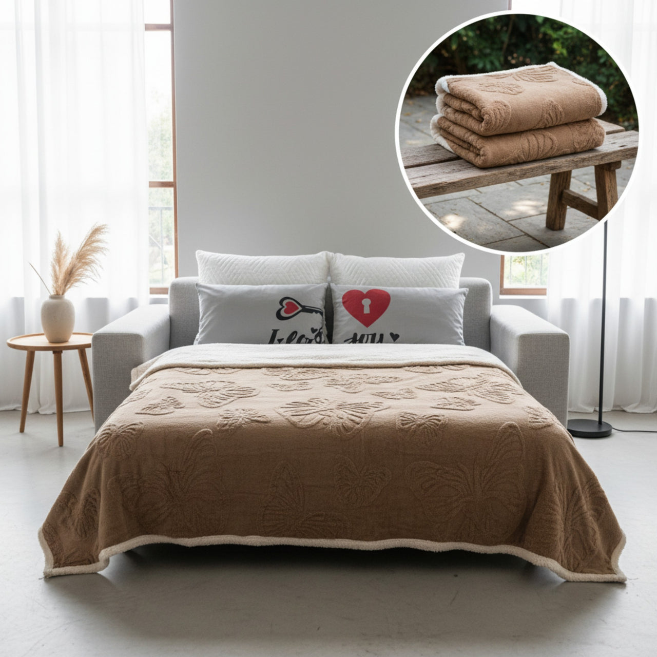 Cobertor Boston Camel