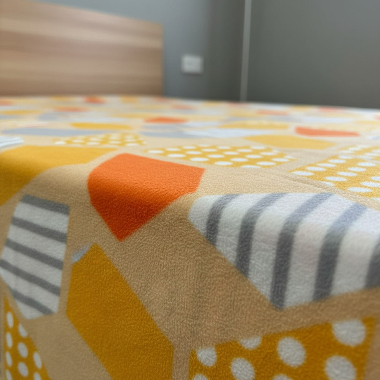 Sábanas Polar Extra Calientita Abstracto Amarillo