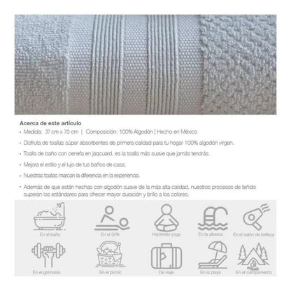 Toalla Pullman Para Manos 100% Algodón Absorbente y Suave