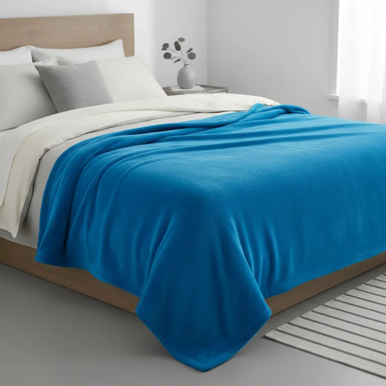 Cobertor Ligero Liso Azul Rey