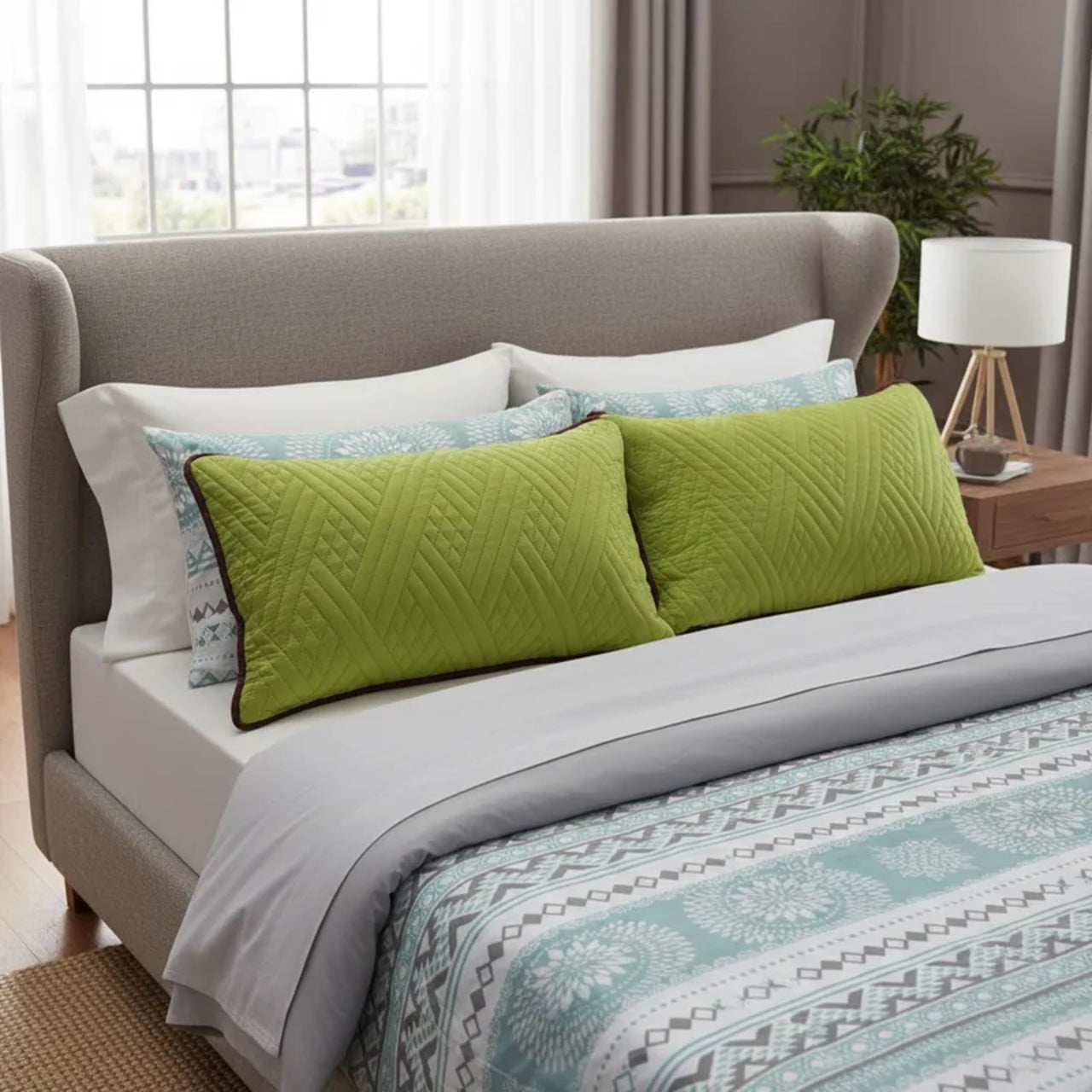 Par De Fundas De Almohada Prime Chocolate-Verde