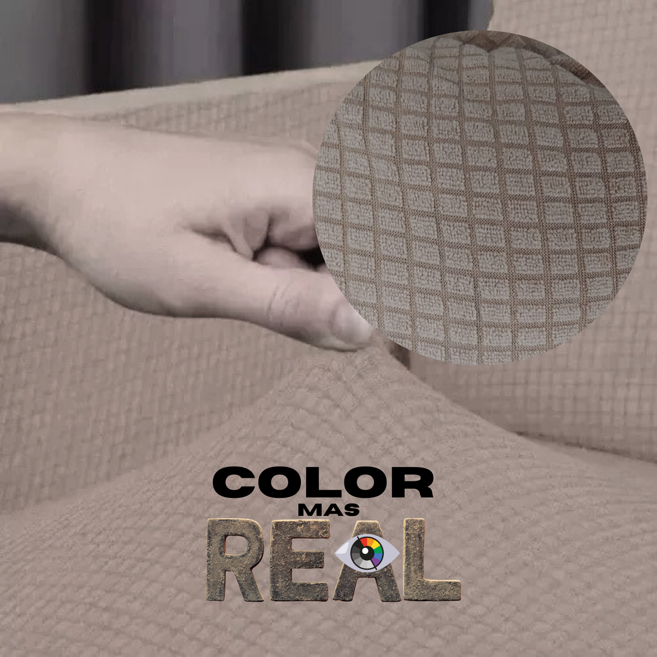 Protector De Sala Elástico Ajustable Capuchino