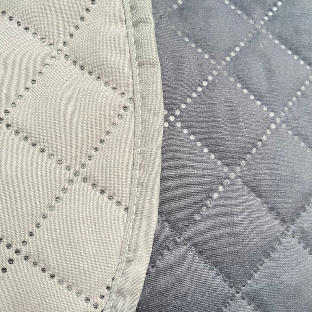 Set Cubre Sala Prime Azul Cenizo/Gris Doble Vista