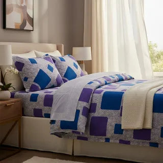 Sabana de Franela Domino Purpura