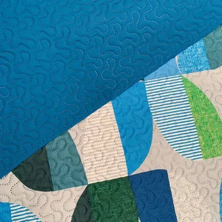 Colchas Prime Dos Vistas Hojas/Azul