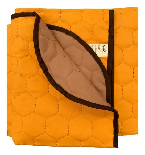 Set Cubre Sala Prime Mostaza/Canela Doble Vista