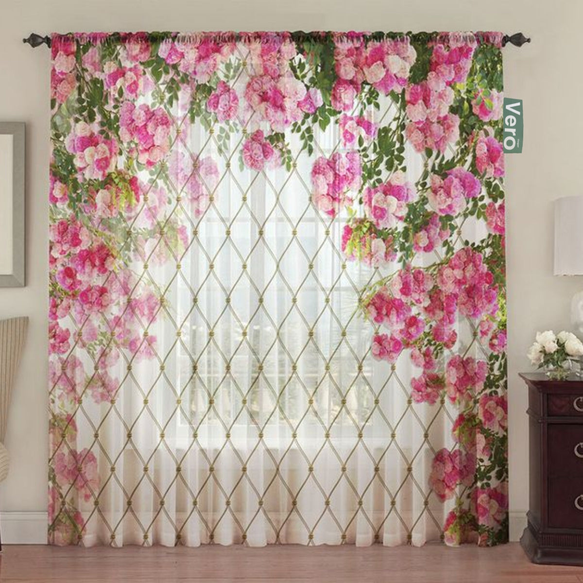 Cortina París Flores